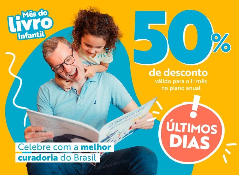 Clube Quindim - Banner principal do clube de livros infantis