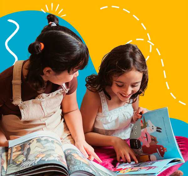 Clube Quindim - Banner principal do clube de livros infantis