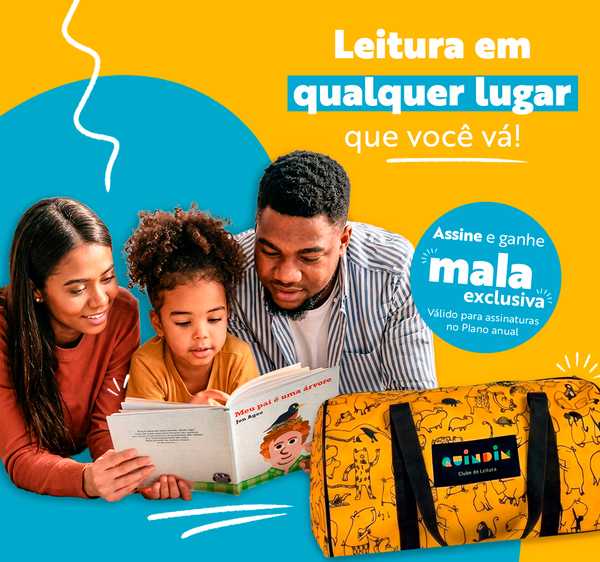 Clube Quindim - Banner principal do clube de livros infantis